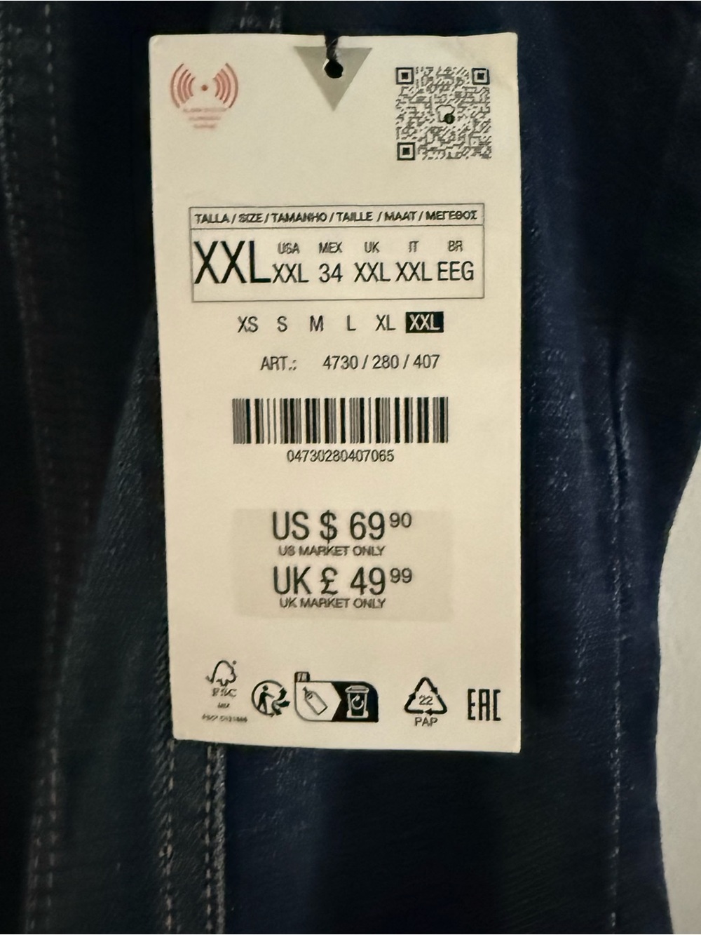 Zara Dark Blue Denim Jumpsuit - Picture 9 of 15